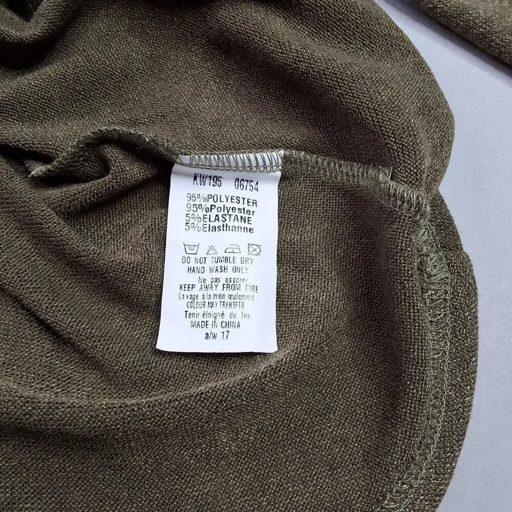 AX Paris Long-Sleeve Dress High Ruffled Collar & Bell Sleeves Size 10 Acadamia - Picture 8 of 10